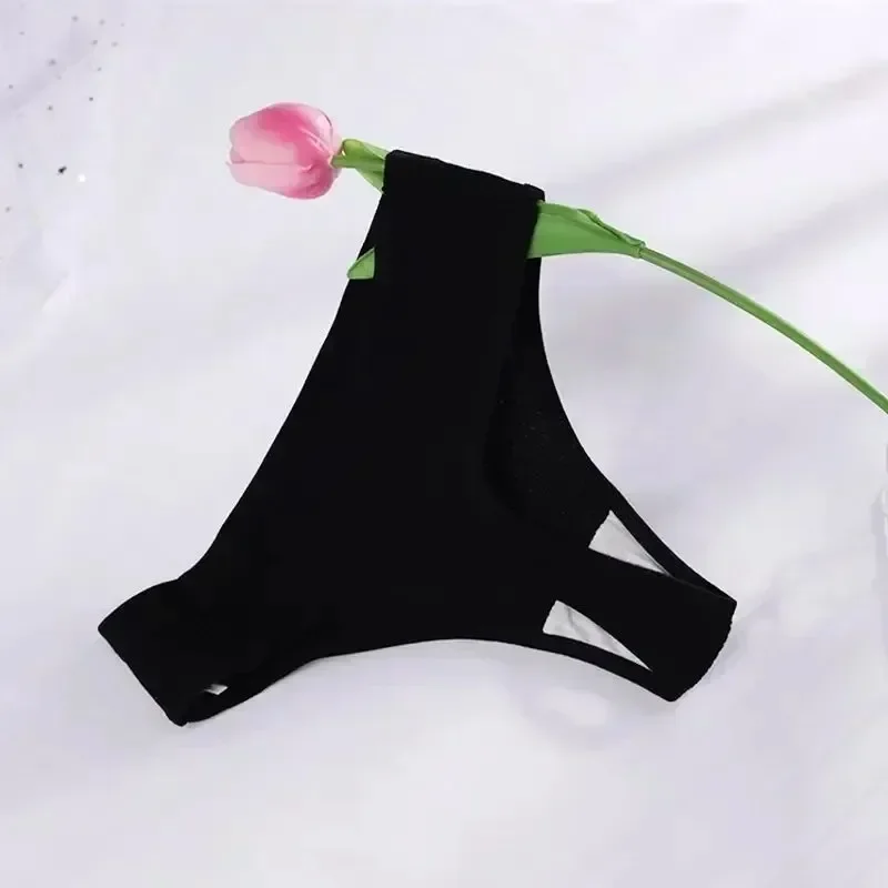 

G-string Panties Cotton Women Sexy Underpants Ladies Ribbed Thong Solid Color Low Waist Bikini Briefs Underwear Plus Size