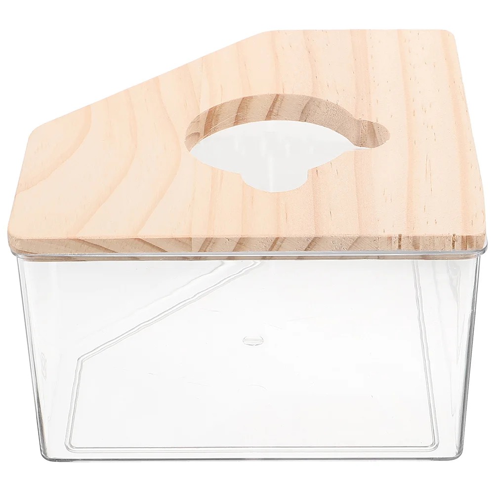 

Hamster Sand Bath Box Acrylic Transparent Small Pet Bathing Container for Hamster Mouse Chinchilla Guinea Pig Cage Accessories