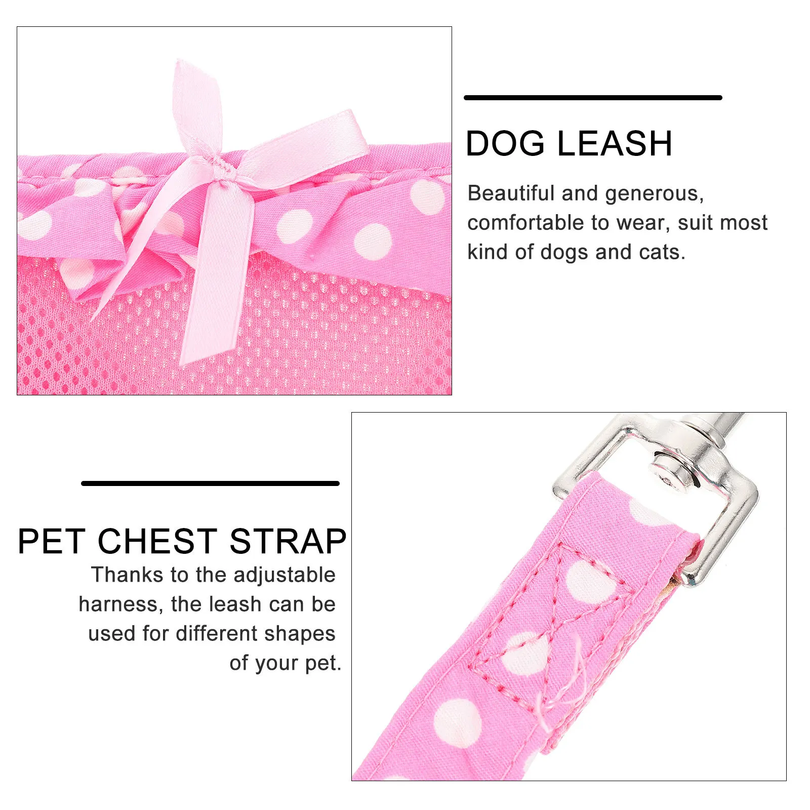 

1Set Pet Chest Strap Harness Set Stylish Strong Dog Cat Leash for Walking Outside Reliable Pull Control Gear Suitable Most