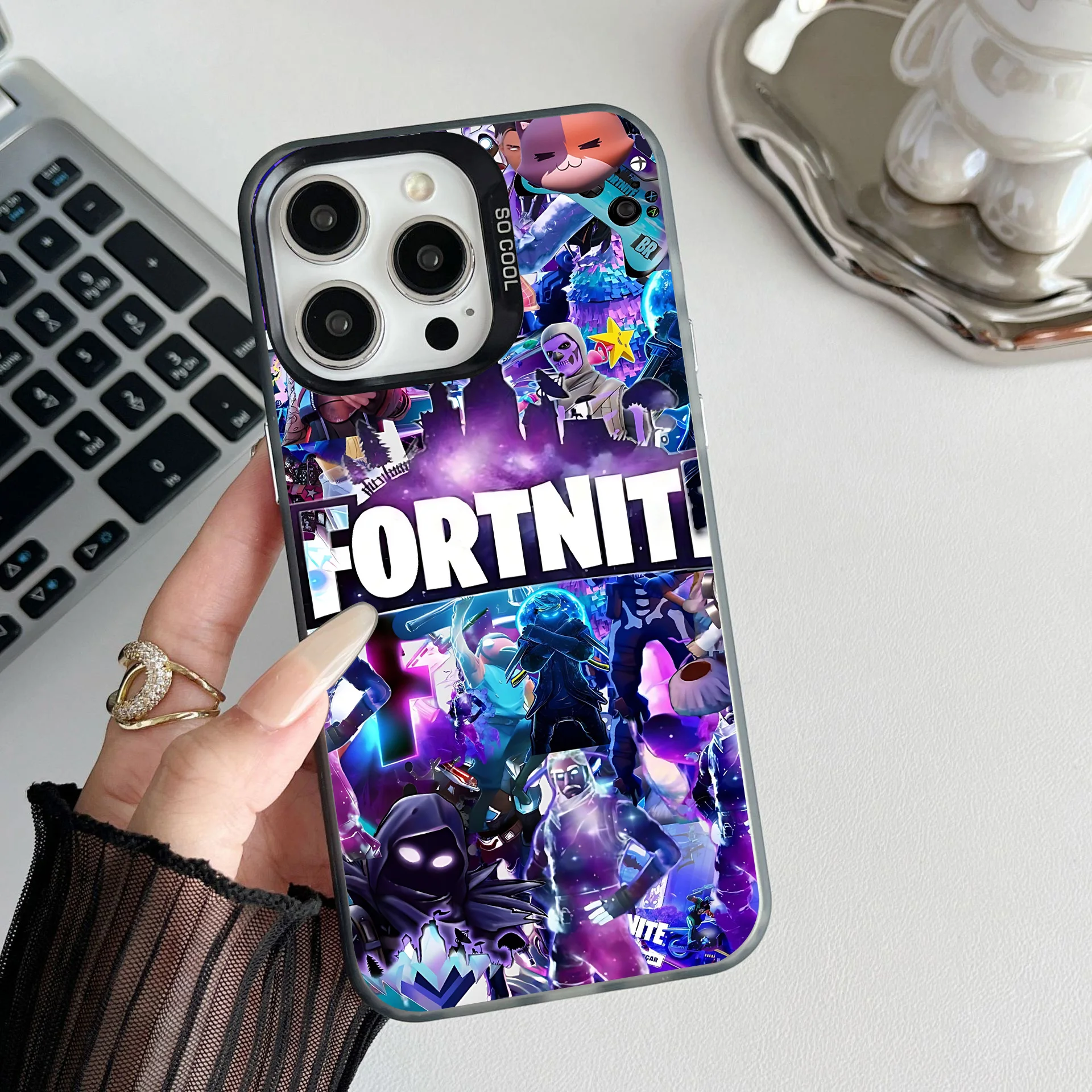 New Luxury F-FORTNITES Phone Case For iPhone 16 15 14 13 12 11 mini Pro Max X XR XS MAX 8 7 Plus Anti Fall Matte Back Cover