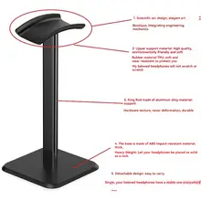 Universal Headphone Stand Aluminuim Alloy Headset Holder for Gaming Earphone Desktop Headphones Support Holder 5