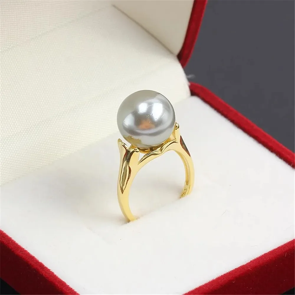 Solid S925 Sterling Silver Pearl Ring Settings Findings & Accessories  for Jewelry Making Bulk Wholesale Craft Supplies No Pearl
