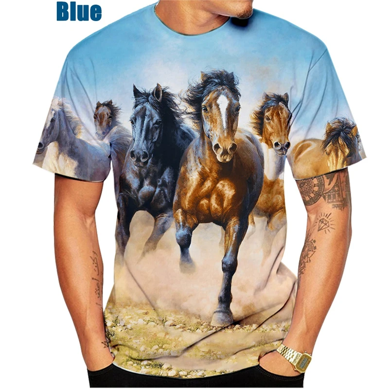 

New Fashion Men Women 3d Tshirt Printied Animal Horse Creative Casual T Shirts For Men Clothing Fashion Short Sleeve Tops Shirt