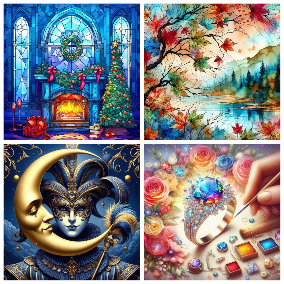 

Landscape Tree Paper Jigsaw Puzzle 1000 Pieces DIY Assembly Home Art Decoration Gift