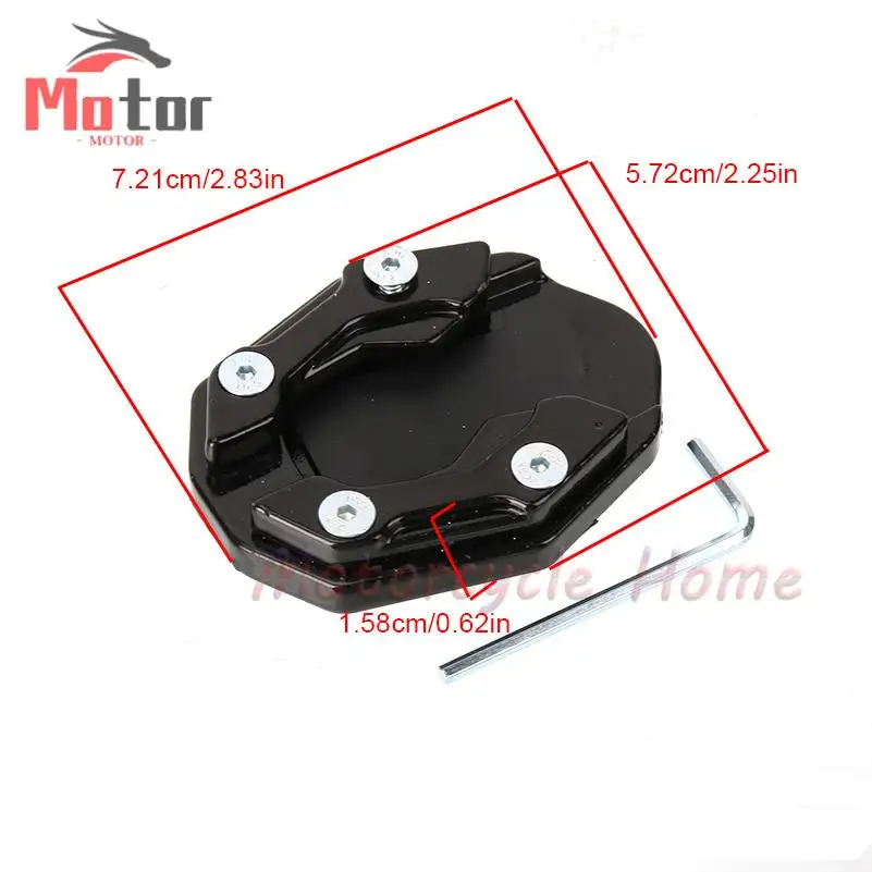 Aluminum Alloy Motorcycle Bike Kickstand Extender Foot Side Stand Extension Foot Pad Support Plate Motorbike Accessory