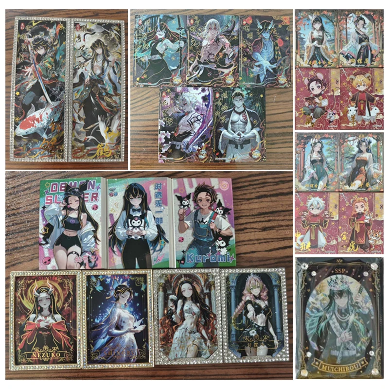 Douqu 4 Anime Demon Slayer Diamond Cards SCR EX SX SSP Cards Tokitou Muichirou Kanroji Mitsuri Kochou Shinobu Collection Cards