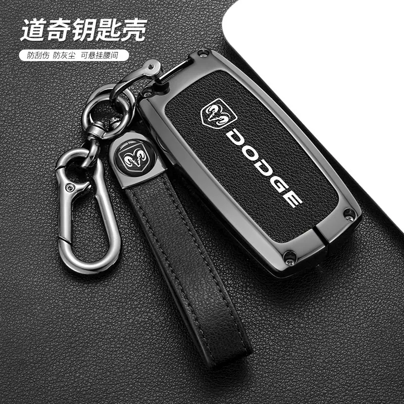 Zinc Alloy Car Remote Smart Key Cover Case Protector Holder for Dodge Ram 1500 Rebel 5500 2500 3500 2019 2020 Auto Accessories