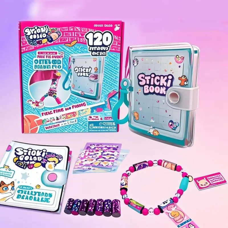 70/140 stuks ﻿   Hot Kids Kinderen Speelgoed Sticker Creatieve Grappige Briefpapier Stok Rollen Stickers Armband Kleurrijke Verjaardagscadeau