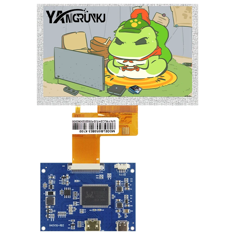 

5-дюймовый сенсорный экран с разрешением 800*480, 1000 нит, с HDMI-модулем BI050BS3-K100 RGB TFT HD для мониторов сигналов