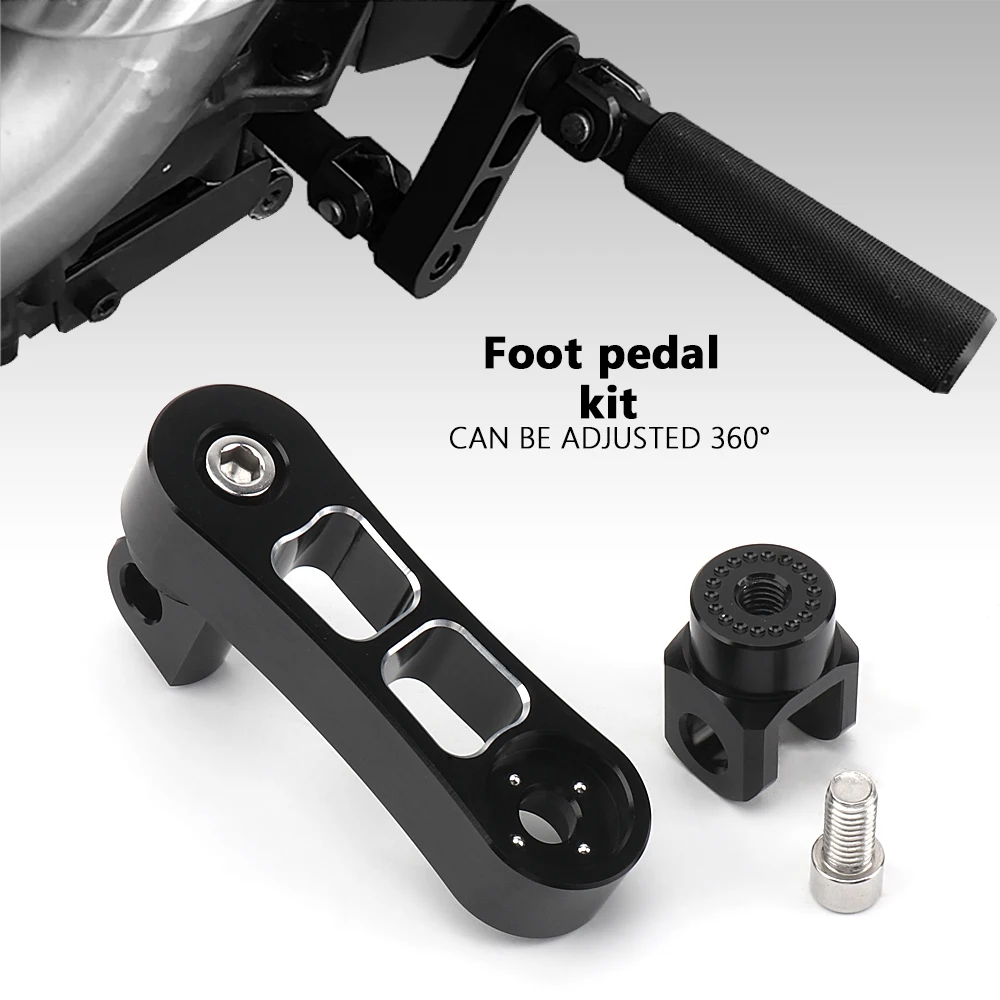 New 360° Adjustable Passenger Footpegs Mount Kit Foot Peg Clamp Support Extensions Bracket For Sportster Dyna Softail Touring