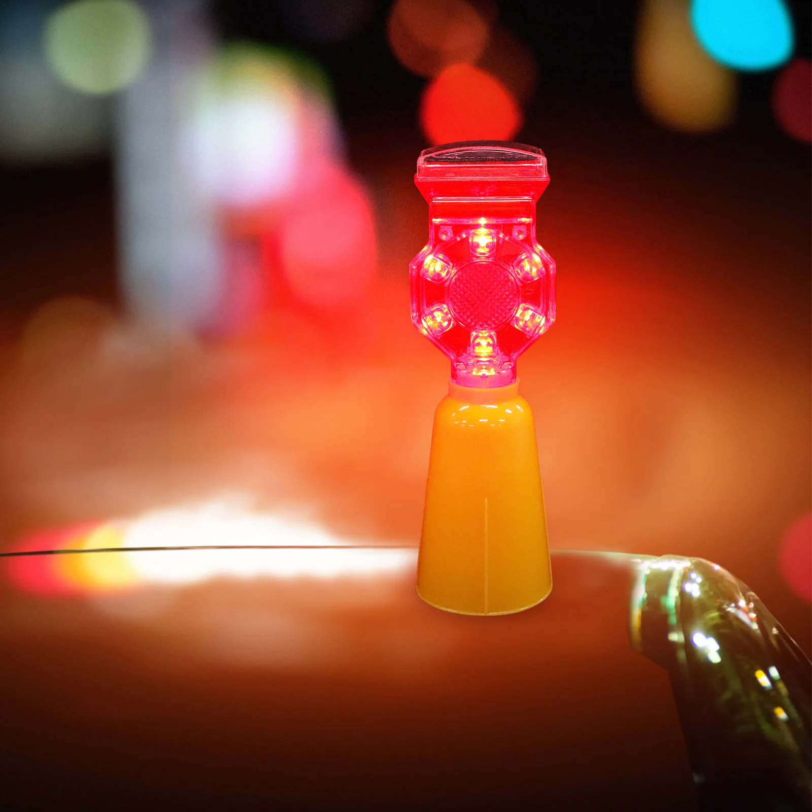 تحذير بالطاقة الشمسية ضوء إحترافي مصباح وامض لشاحنات البناء سيارات العمل في الهواء الطلق منارة الطوارئ تشغيل/إيقاف شحن الطاقة الشمسية #6