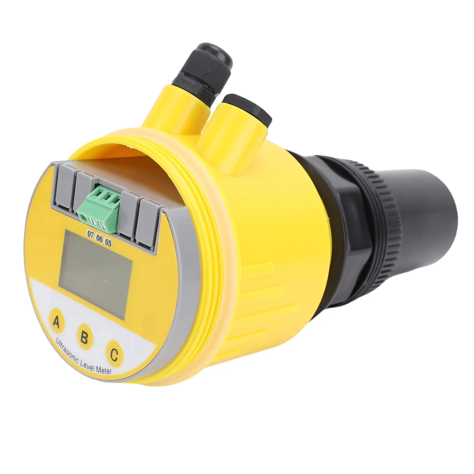 

Ultrasonic Level Meter 0-10M DC24V LCD 4-20mA Water Level Sensor for Power Generation and Mining Yellow Ultrasonic Level Meter