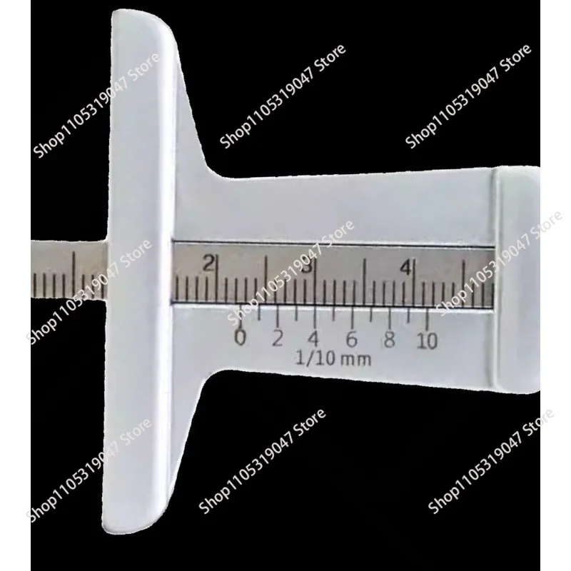 Tire Pattern Depth Ruler Stainless Steel Carving Vernier Card Tire Safety Inspection