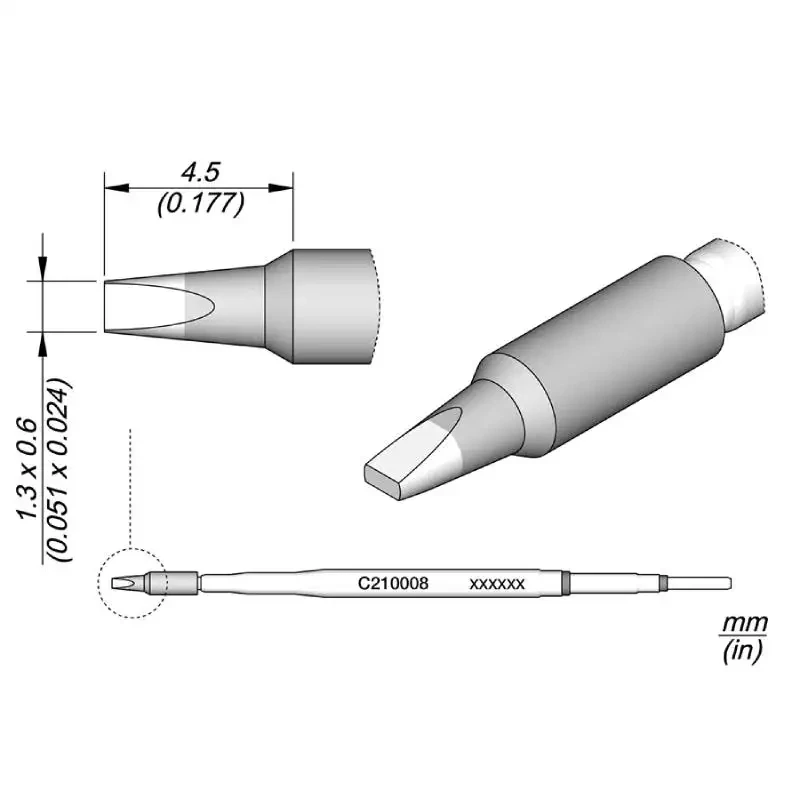 JBC Original C210 Series Soldering Iron Tips For CDS Soldering Station T210-A Solder Handle  Precision Phone Repair Lead Free