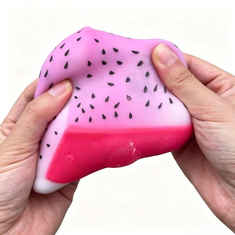 Simuliertes Farbwechselndes Drachenfrucht-Squishy-Spielzeug, Frucht-Hand-Anti-Stress-Quetschball, Dekompressionsspielzeug für sensorische Autismus-Therapie – Detail 5