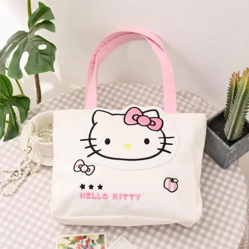 حقيبة كروس جديدة بكتف واحد مطرزة كورومي هالو كيتي محمولة ذات سعة كبيرة سينامورول كاواي ماي ميلودي