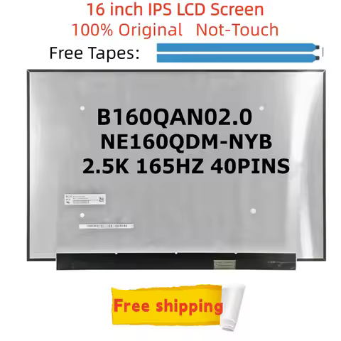 16" Laptop LCD Screen B160QAN02.0 NE160QDM‑NYB 2560&times;1600 WQXGA 165Hz EDP 40Pin Replacement Display for Lenovo Legion 5 Pro...