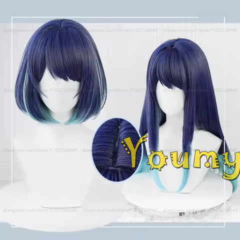 Kurokawa Akane Wig 70cm Long Wig Black Blue Grey Wig Cosplay Anime Cosplay Wigs Heat Resistant Synthetic Wigs