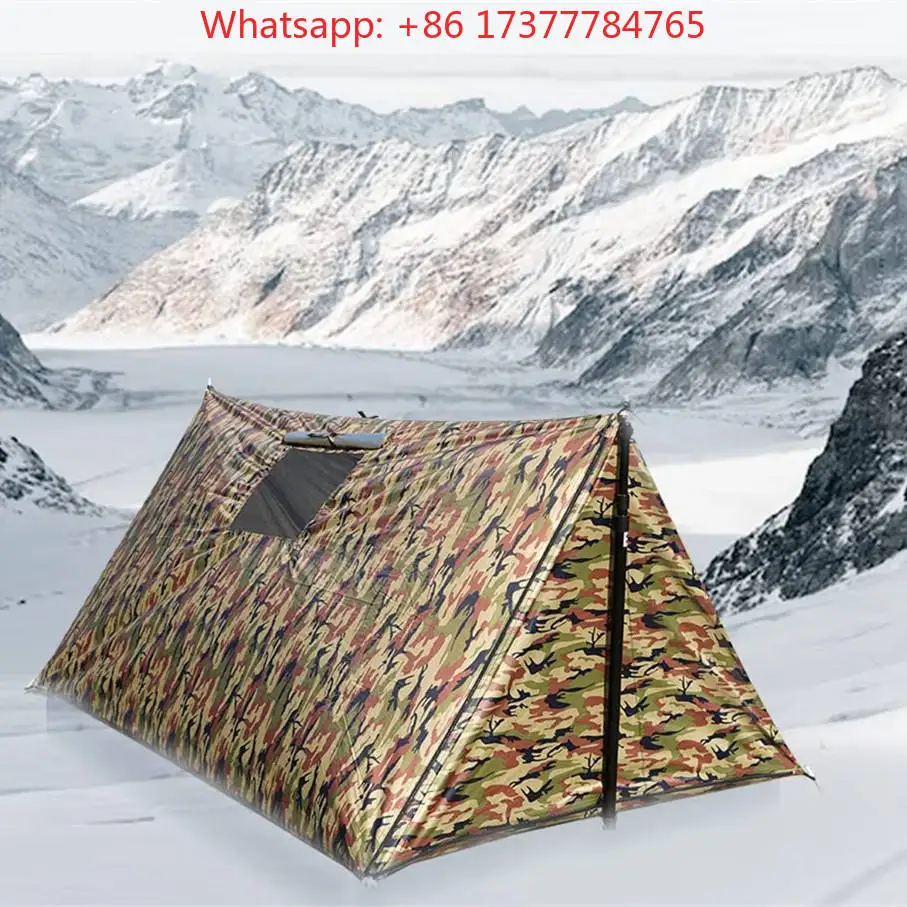 Telescopic Pole Emergency Survival Shelter Tent, Waterproof Insulation Outdoor Camping Tent