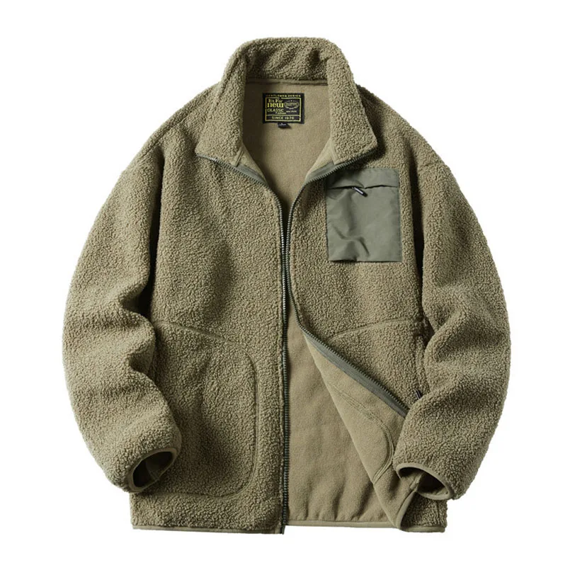 Abrigo de lana de cordero para hombre y mujer, chaqueta de lana de Cachemira para pareja de adolescentes, ropa de abrigo para niño y niña, ropa