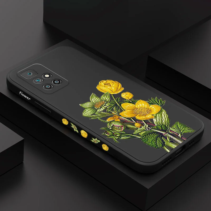 

Small Sunflower Phone Case For Xiaomi Redmi 12C 10 10C 10A 9 9T 9A A1 Pro Plus 4G 5G Liquid Silicone Cover