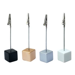 1PC Memo Clip Holders Stand with Alligator Clasp Pictures Card Paper Note Clip for Home Office Use F19E