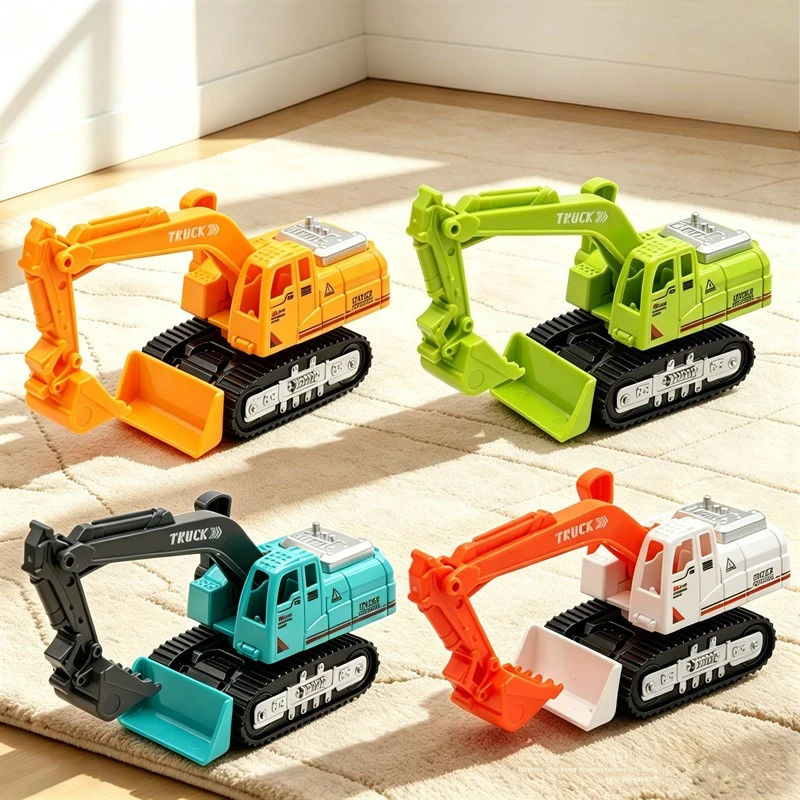 1:60 Alloy Hand Excavator Pull-back Car Model, Single Model, New Toy Collectible Decor Die-cast Motorcycle Toy