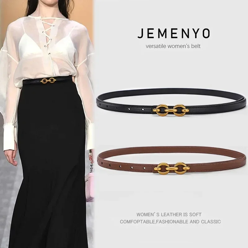 Ремень женский Ins стиль с вышивкой модный и универсальный корейский простой и модный черные джинсы декоративные брюки пояс