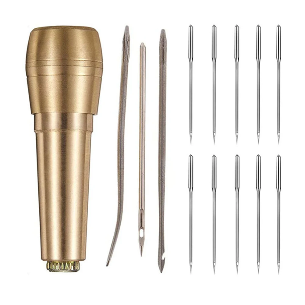 Leather Tent DIY Leather Sewing Awl Needle Copper Handle Set Copper Handle Set DIY Leather Sewing Leather Sewing Kit