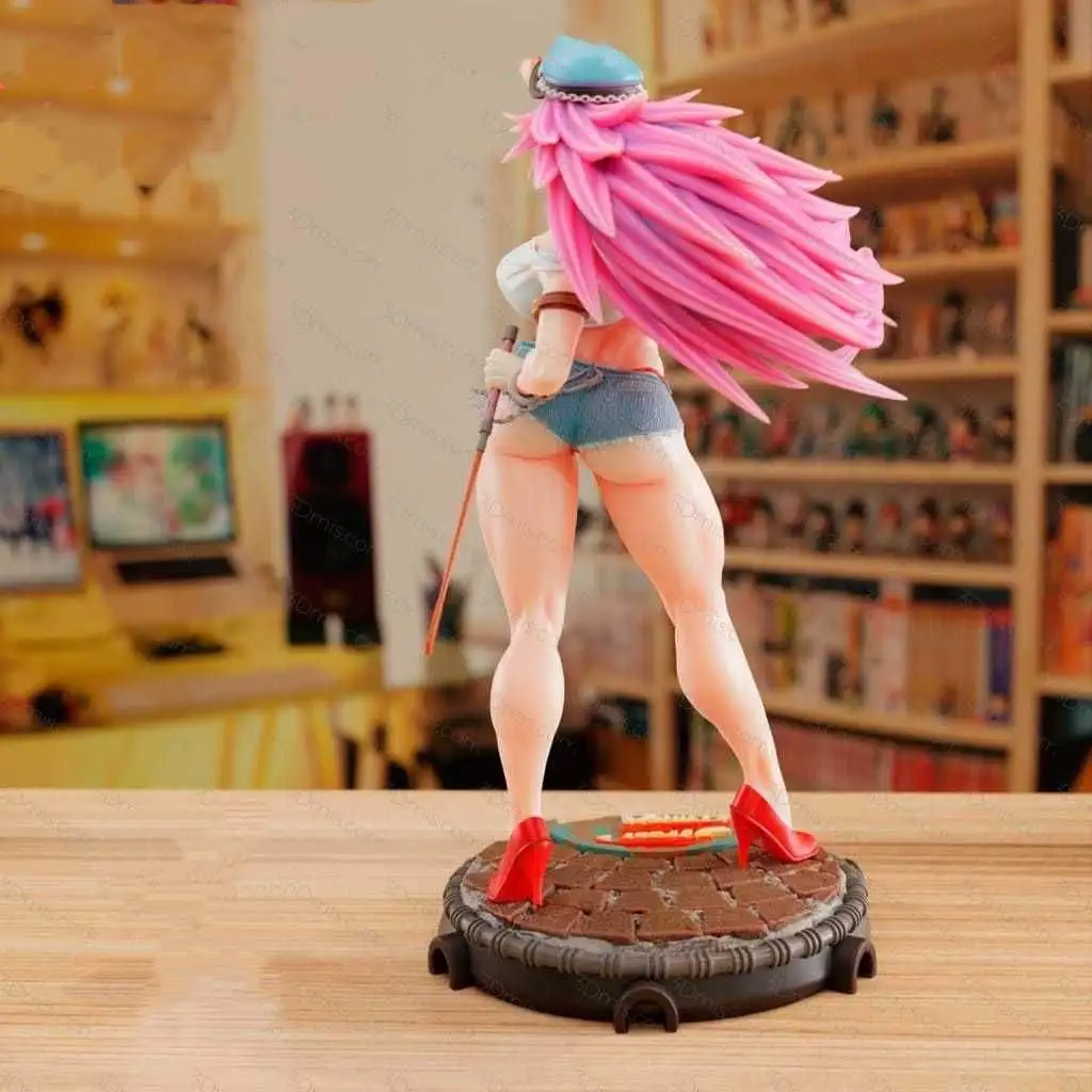 1/24 Schaal 80mm hoogte Hars Figuur Monteren Model Kit Roze haar mollige schoonheid Ongemonteerd Ongeverfd 3D printen speelgoed 1312