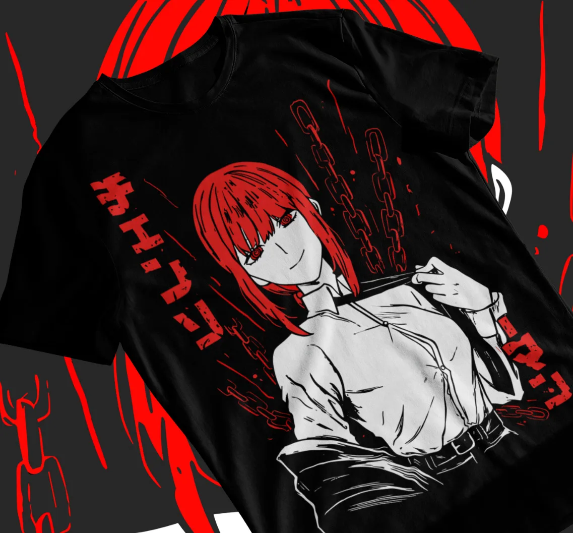 

MAKIMA T-Shirt Japanese Anime Manga Chainsaw Man Denji Power Soft Tee