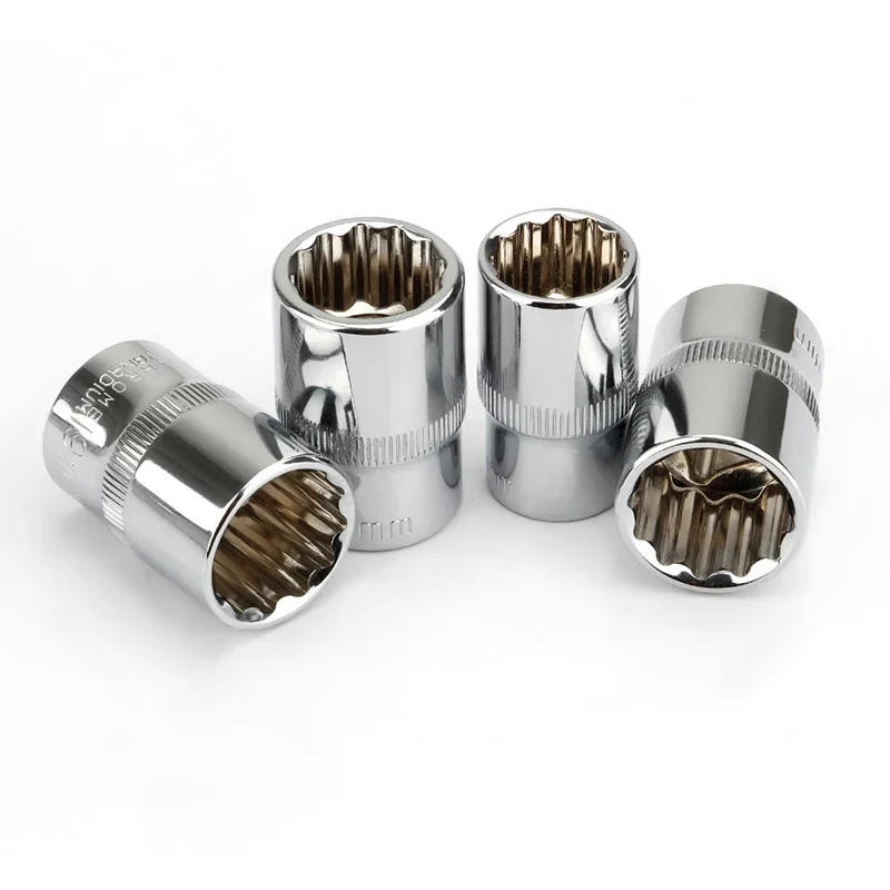 1/2" Ratchet Socket 12.5mm Twelve Jiao Wrench Head Socket Adapter Socket Driver For Ratchet Wrench Auto Repair Hand Tool