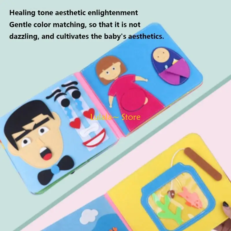 Y4QA Phim Hoạt Hình Sách Vải Học Đồ Chơi Mềm Sách Truyện Tương Tác Ủng Hộ Trẻ Sơ Sinh