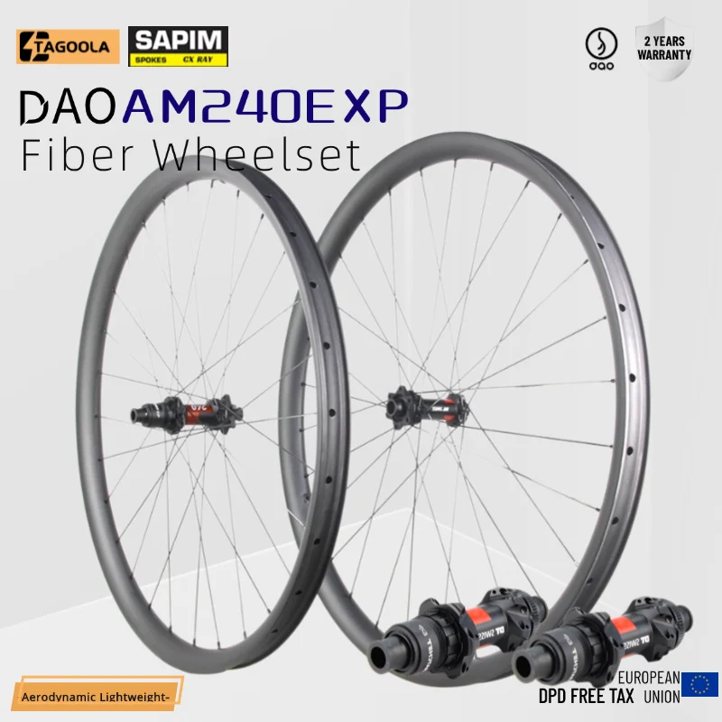 TAGOOLA AM240EXP 29er MTB XC Light Carbon Wheels DT240 Ratchet System 36T Hub Spokes Sapim CX-Ray 28H BOOST Mountain Wheelset