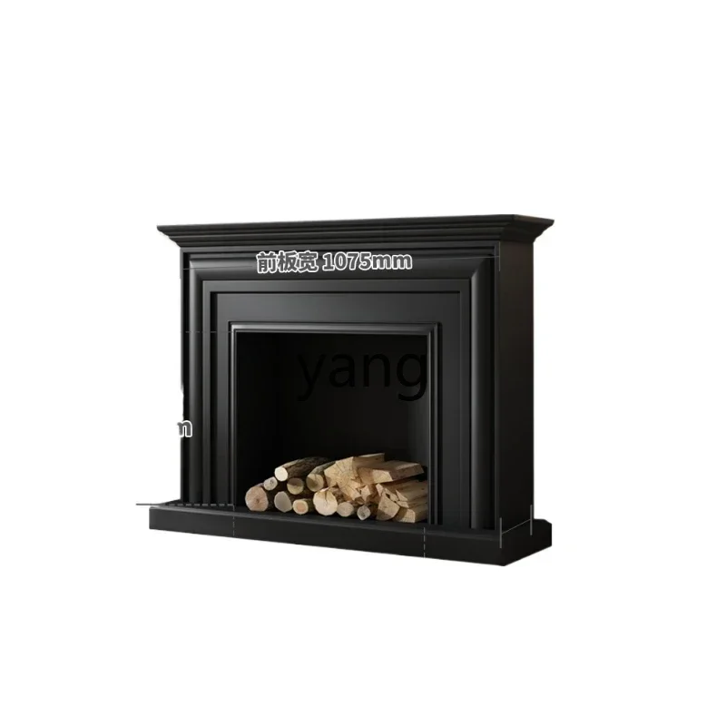 Yjq Decorative Fireplace Curio Cabinet Grade Simple Silent Wind Black Wall Shelf