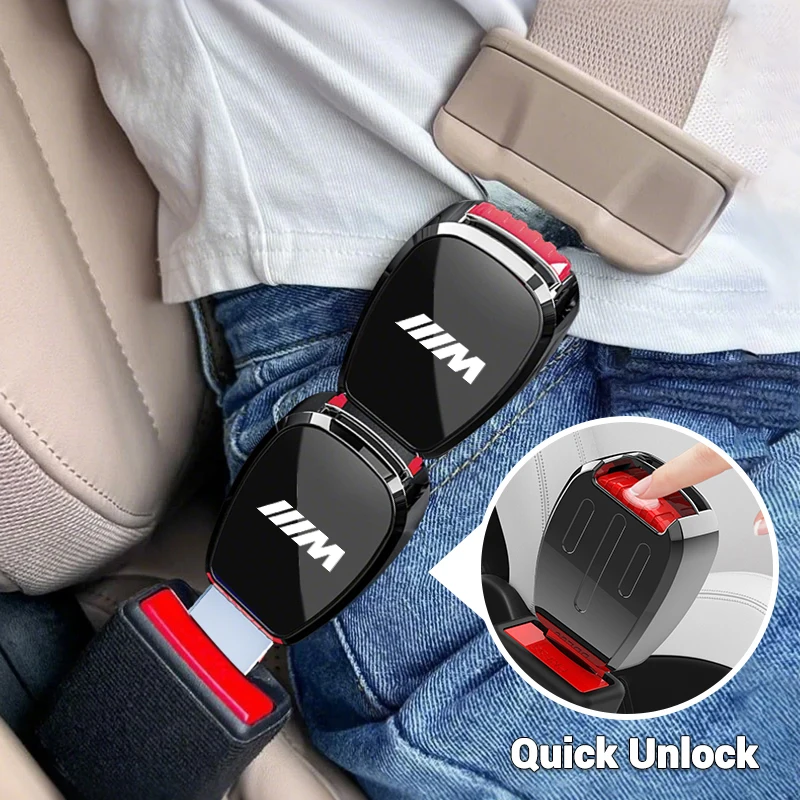 

Car Plug Lock Buckle Seatbelt Extender Thick Insert Socket Auto Accessories For BMW M E30 E39 E46 E90 E93 E60 F10 M5 M6 M7 X4 X5