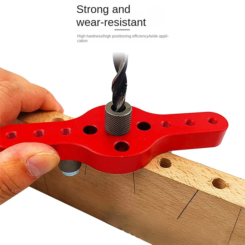 Vertical Pocket Hole Jig Drilling Locator Woodworking 6/8/10Mm Wood Dowelling Centering Drill Guide Kit