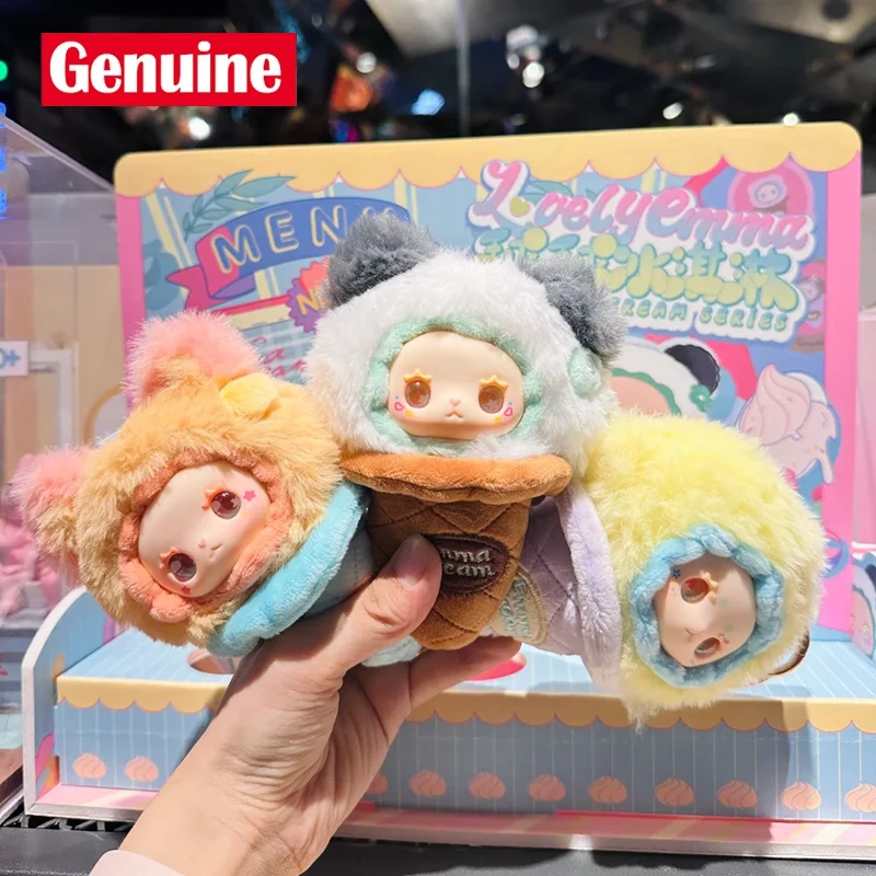 جديد حقيقي إيما سكوب الآيس كريم سلسلة صندوق أعمى اللعب العصرية سلسلة مفاتيح من الفينيل قلادة تحصيل لعبة لينة الأطفال هدية عيد ميلاد