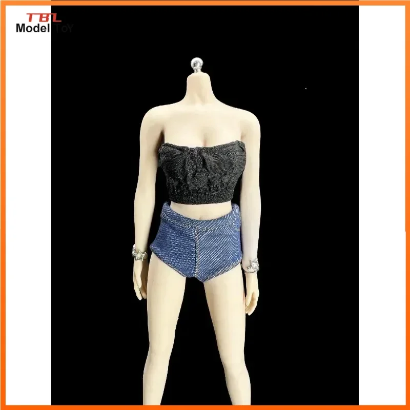 1/6 Scale Pleated Top Strapless Vest Four Colors Clothes Model for 12