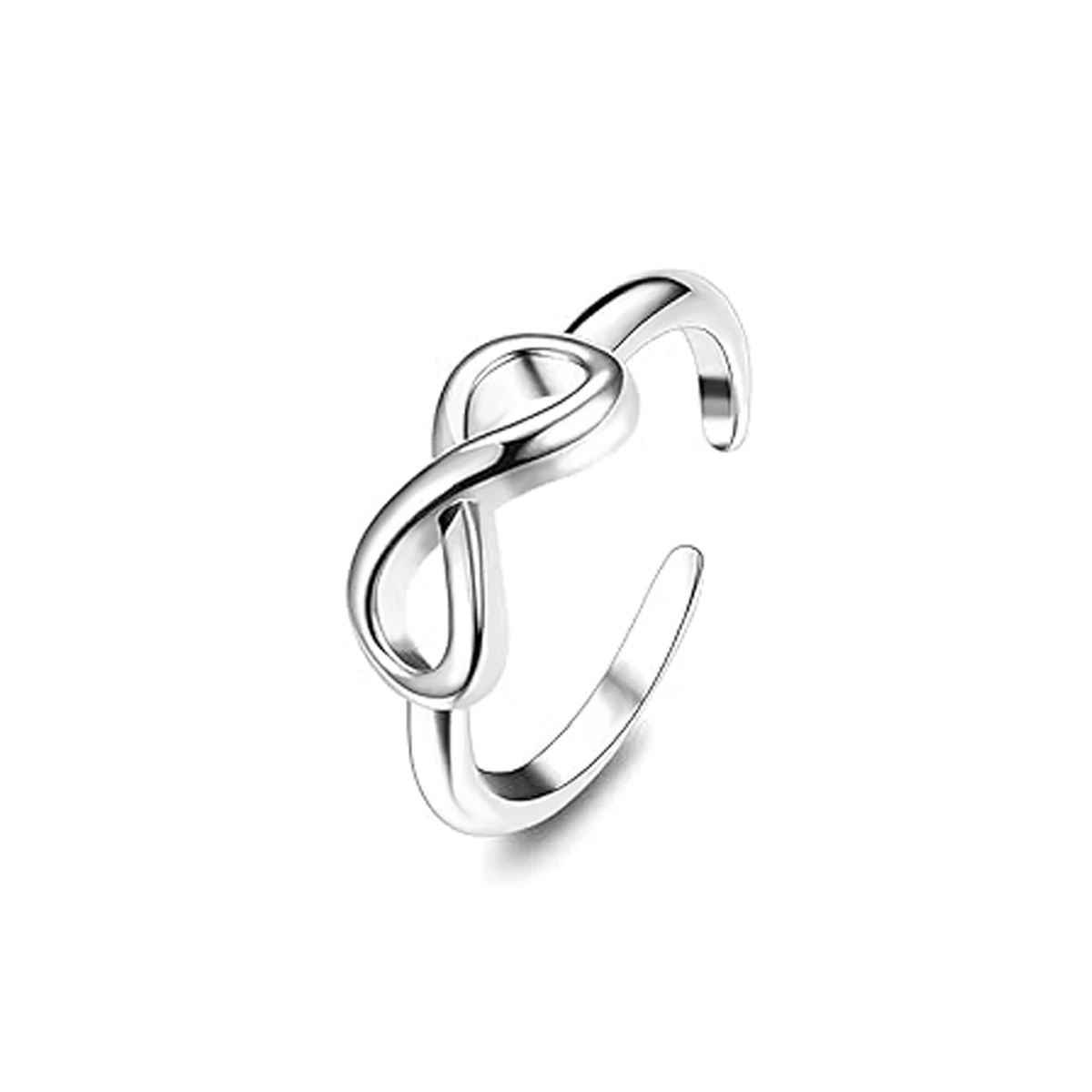 3pc Adjustable Bow Hollow Lotus Design Toe Ring Set