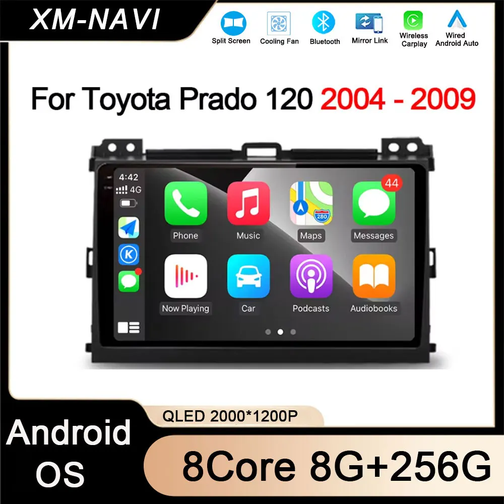 

Android OS Navigation Screen For Toyota Prado 120 2004 - 2009 Auto Radio Car Multimedia Player 4G GPS WIFI DSP Stereo Carplay