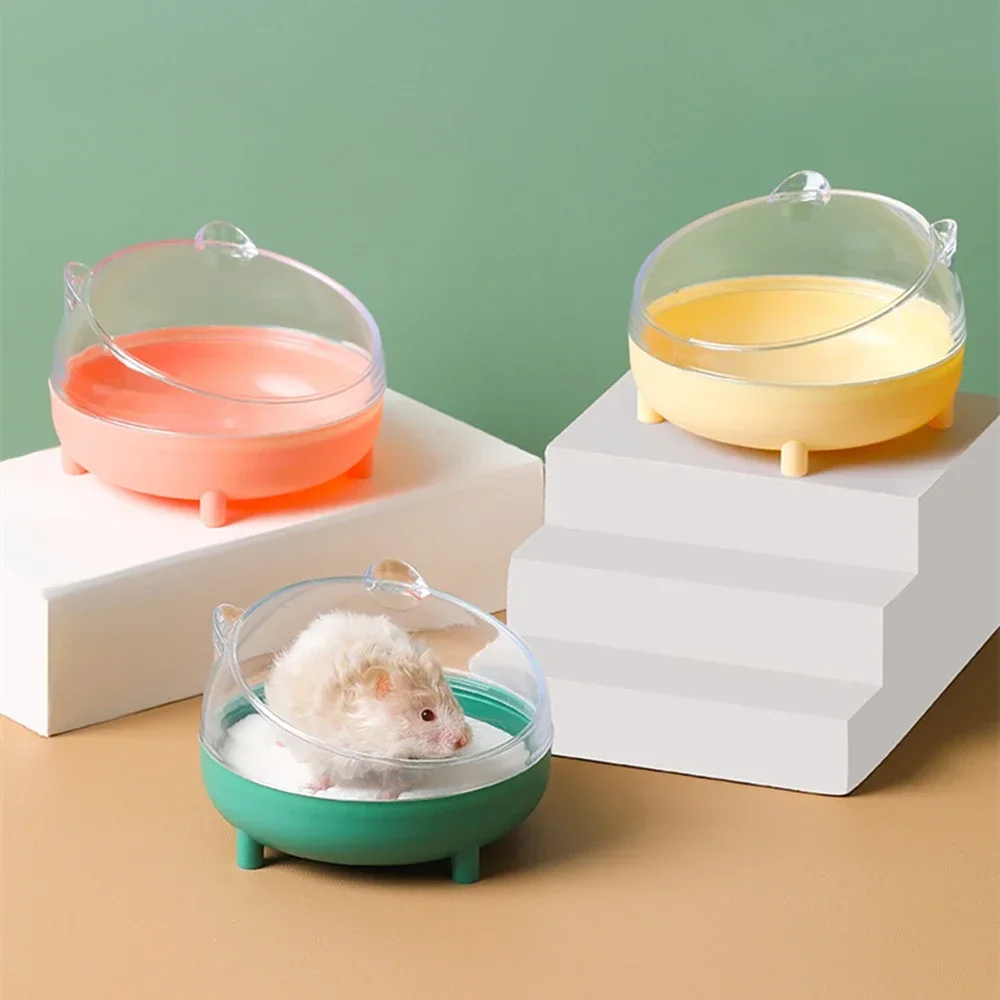 الحيوانات الأليفة الهامستر رمل المرحاض الحمام بيت الحيوانات الأليفة حاوية حمام الرمل الشفافة حوض الرمل الدب الذهبي السنجاب حمام الحيوانات الأليفة الصغيرة