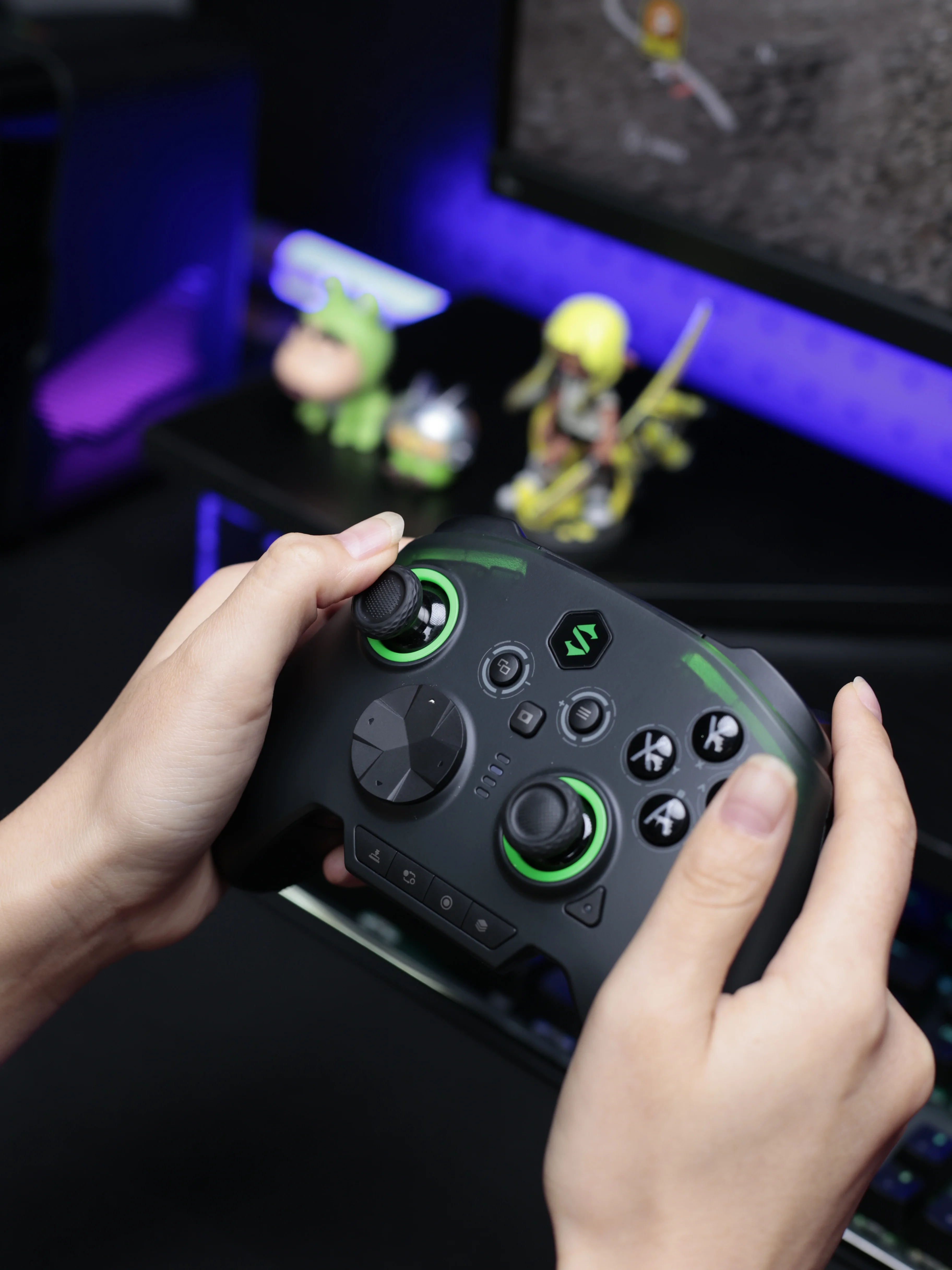 BLACK SHARK Green Ghost Bluetooth Wireless Gamepad 3 modalità Hall vibrazione magnetica Controller maniglia di gioco per interruttore a vapore xbox