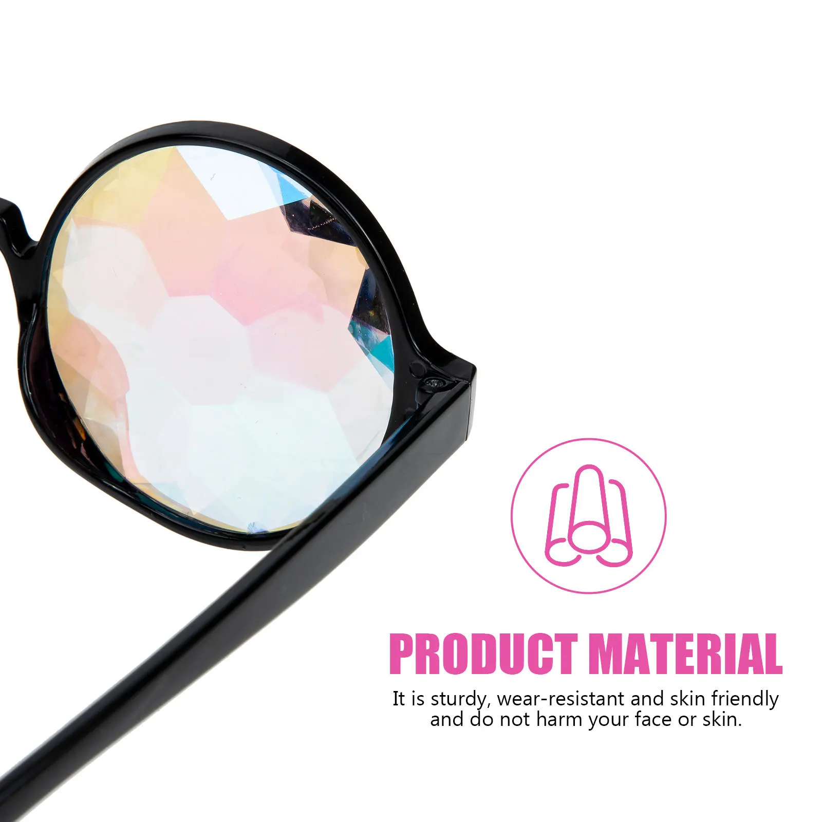 

Kaleidoscope Glasses Party Fun Eye Wear Smooth Burr-Free For Festival Photo Prop Adult Plastic Decorative Shades Stage Accessory