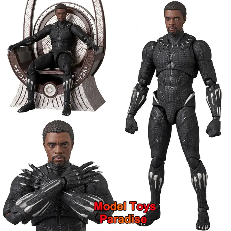 Medicom Toy MAFEX 1/12 Collectible Toys Black Panthe Throne Ver 1.5 The Avengers Super Hero 6Inch Action Figure Model Fans Gifts