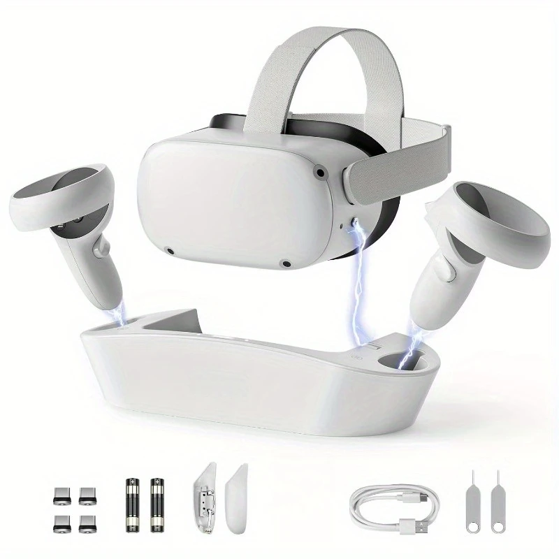 

Зарядная станция Quest 2, магнитная зарядная станция Meta Quest 2 VR, шлем и контроллеры, быстрая зарядка