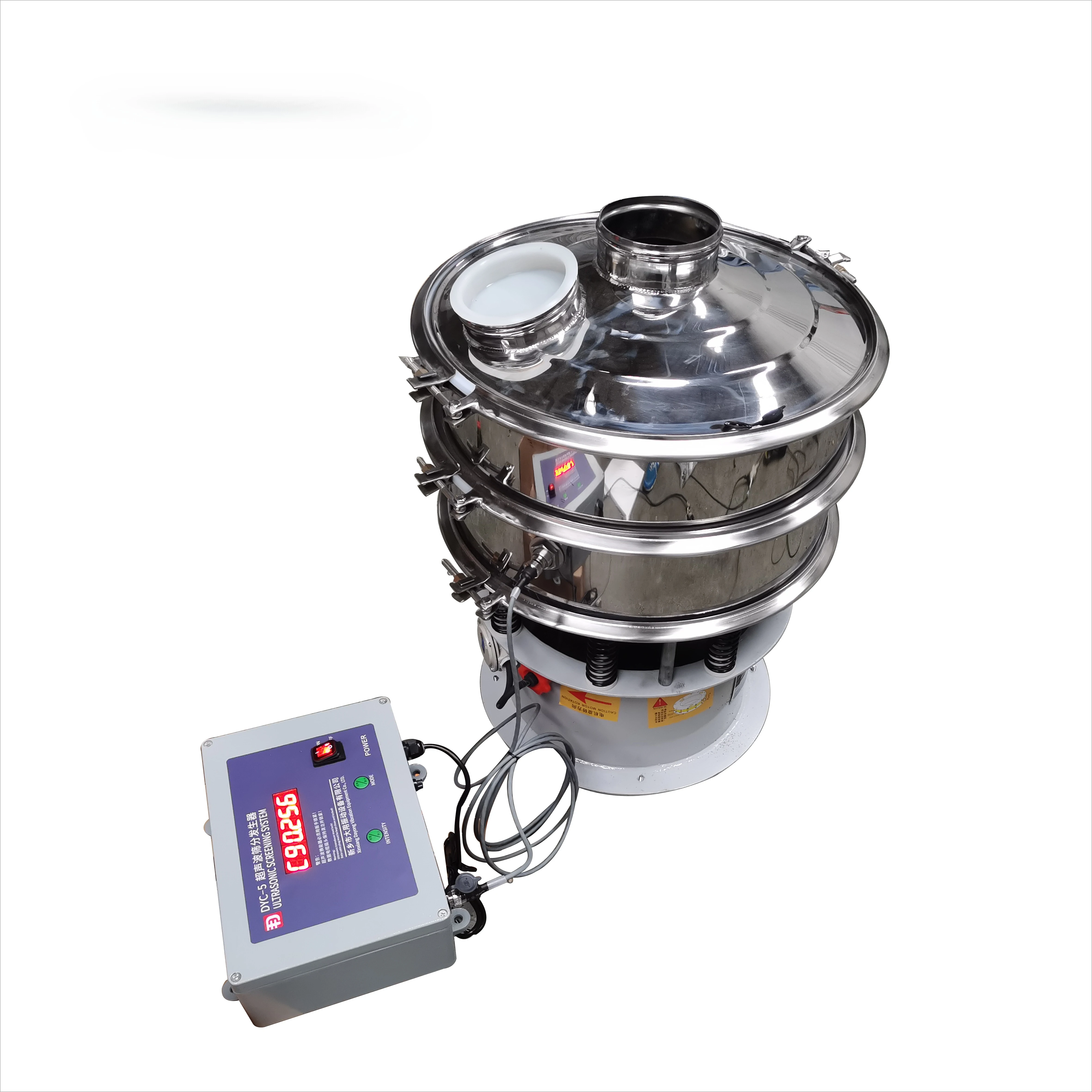 Ultrasonic Motorized Vibrating Sifter With Conveyor Control For Ore Sieving High Quality Closed Design