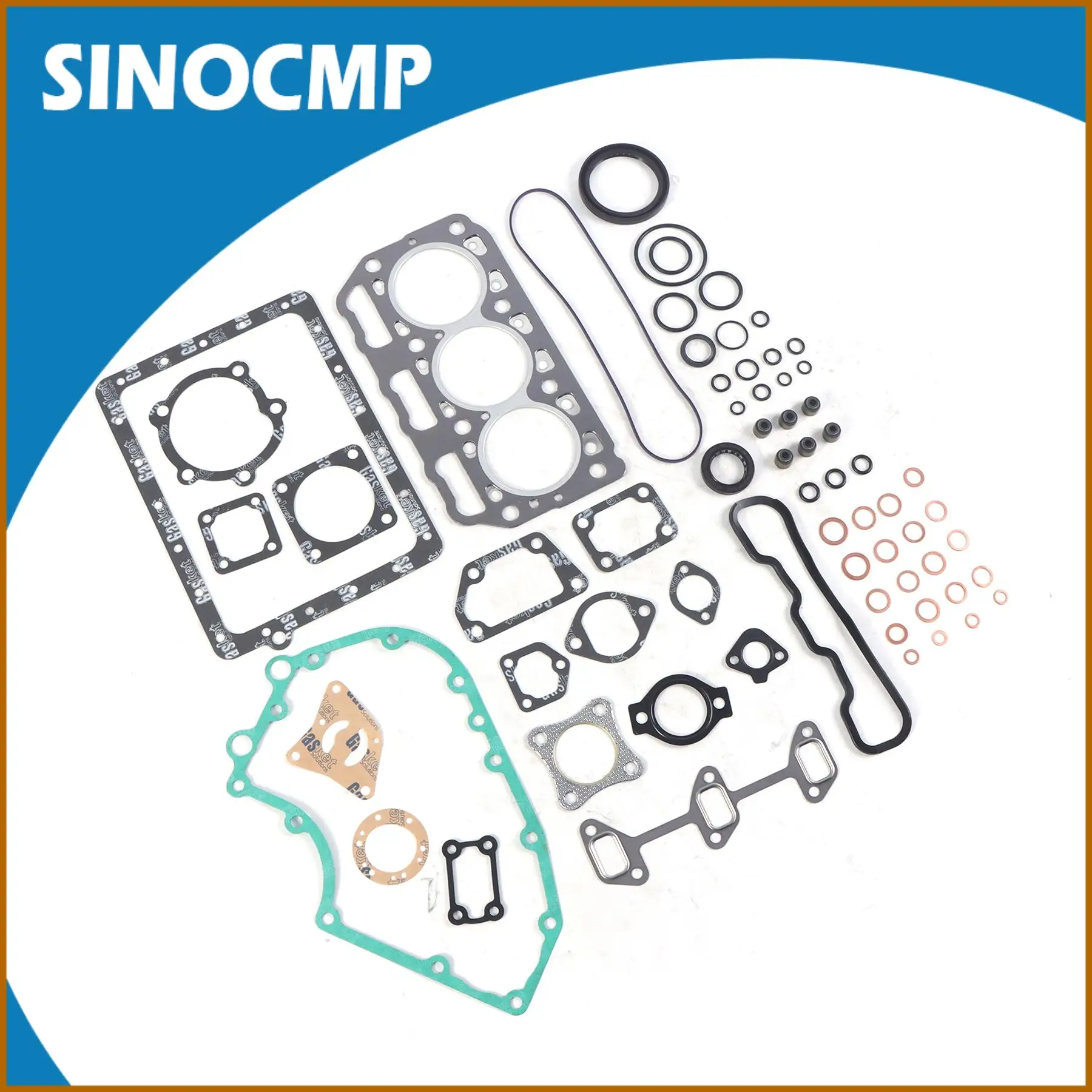 

1set Engine Gasket Kit 721454-92605 124085-02220 121450-01801 For Yanmar 3T72SB 3T72SA-B 3T72H-N 3T72 Engine