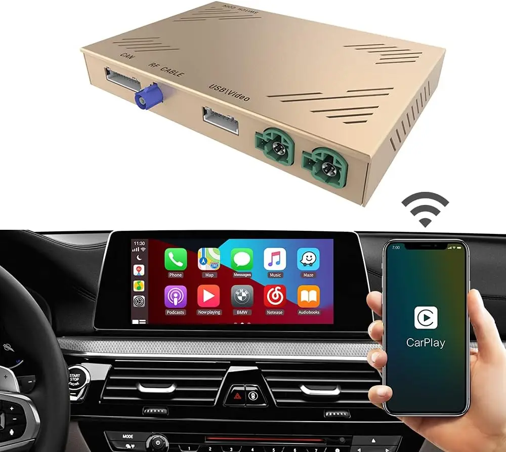 

Wireless CarPlay Android Auto Decoder for BMW F20 F22 F30 F32 F10 F12 F01 F48 F25 F26 F15 F16 2013 to 2017 Year nbt Sy