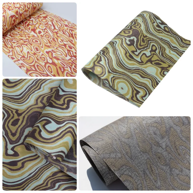 

250*58cm ALPI Veined Patterned Wood Veneer Burl Sheets for Designer Furniture Artistic Decor Crafts DIY Wall Panels Veneer